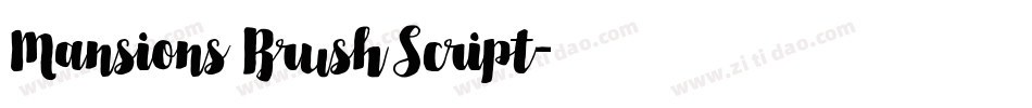 Mansions Brush Script字体转换